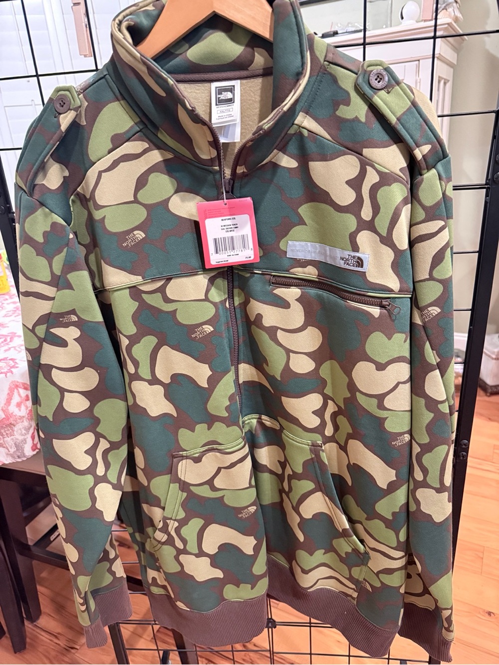 NWT The North Face Men's Camo Full-Zip Fleece Jacket XXL Military Green